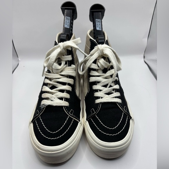 Vans Sk8-Hi Canvas Unisex Black / Beige Shoes Sz M 4.5 W 6 - Picture 6 of 13